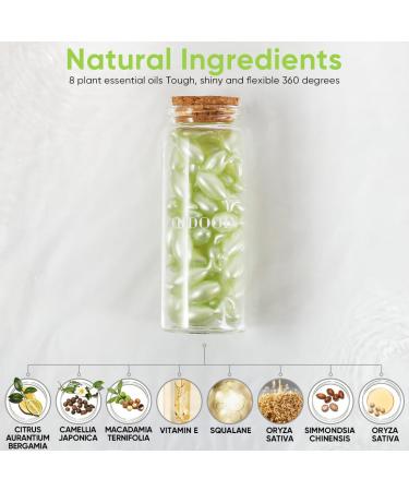 Buy Hair Treatment Capsules with Macadamia Oil for Split Ends & Dry Scalp - 50 Capsules for Wavy Curly & Natural Hair - International Shipping Available - Buy Online on GoSupps.com