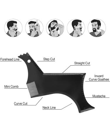 Beard Shaping Tools Men'S Beard Template Beard Styling Black Plastics Hairline Trimming Beard Shaping Tool For Conditioners Beard Shaping Template Beard Beauty Template - Buy Online on GoSupps.com