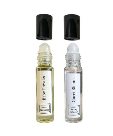 Perfume Sampler Set Woman - Perfumed Body Oil Mini Perfume Rollerball Fragrance Oil Small Perfume Samples Travel Size Cologne 2 pc Duo (Set #14)