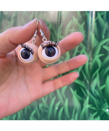 Shop Feyley Earrings: Unique Harajuku-Style Eyelash Eyeball Earrings for Y2K Fashion | International Shipping Available - Buy Online on GoSupps.com