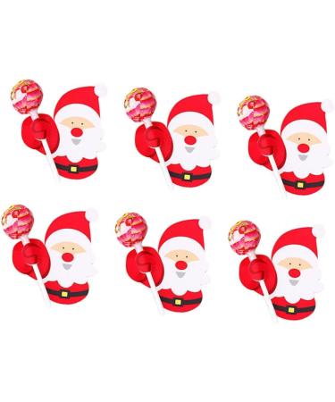  PRETYZOOM PRETYZOOM 62 Pieces Christmas Lollipop Cards Pencil Caps Ornament Decor Cartoon Paper for Lollipop Message Paper for Candy Korean Version Candy - Buy Online on GoSupps.com