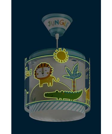 Dalber Children's Pendant Light - My Little Jungle Colorful Animal Hanging Lamp with Lions Elephants Giraffes & Crocodiles - International Shipping Available - Buy Online on GoSupps.com
