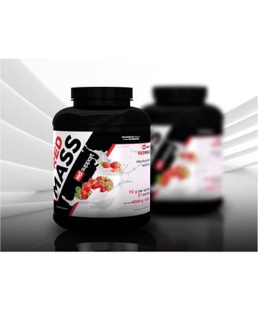 Red Support Red Mass Gainer - carbohydrate and whey protein complex powder - mass gain aid (Strawberry 4000g) - Buy Online on GoSupps.com