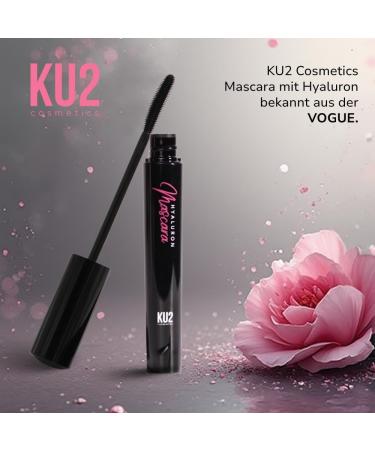 KU2 Cosmetics Mascara with longlasting curl & lift effect mascara with eyelashcaring hyaluron waterproof black perfect for fuller longer and clumpfree eyelashes 85 ml - Buy Online on GoSupps.com