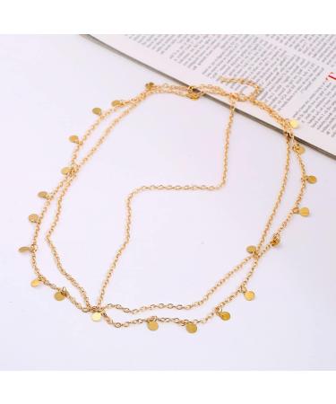 Jewelry Chain Headpiece Head Chain Jewelry Headpiece Forehead Chain Tassel Metal Sequin Hair Band Decoration Accessary for Wedding Prom Party Golden - Buy Online on GoSupps.com