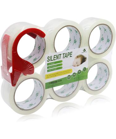 BOMEI PACK No Noise Quiet Clear Packing Tape  Heavy Duty Packaging Tape  Refill Rolls for Sealing Packing and Shipping  2.4Mil 1.88Inch 55Yards 6rolls  with Free Dispenser 6rolls: 1.88inch*55yds - Buy Online on GoSupps.com