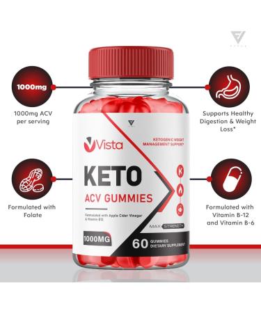 Fyvus Vista Keto ACV Gummies 2 Pack | Advanced Weight Loss Supplement with Apple Cider Vinegar | Keto-Friendly (120 Gummies - Buy Online on GoSupps.com