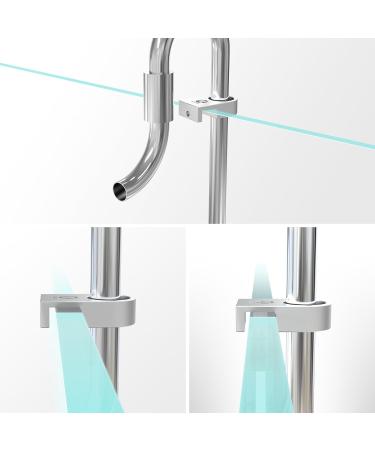 Fzone Mini Aquarium Fastening Clamp - Aluminum Alloy Bracket for Borderless Aquariums | Water Pipe Holder with Anti-Overrun Card Slot | 2 Piece Clamp-L - Buy Online on GoSupps.com