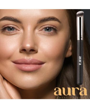 Concealer Brush by Aura | Under Eye & Nose Contour Tool for Perfect Concealing Blending & Buffing | Versatile Applicator for Flawless Finish in Powder Liquid & Cream Cosmetics - Buy Online on GoSupps.com