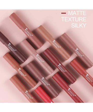 Xiahium 3Pcs Crayon Lipstick Set - Matte Velvety Nude, Waterproof, Long Lasting, High Pigmented Lip Makeup for Women - Buy Online on GoSupps.com