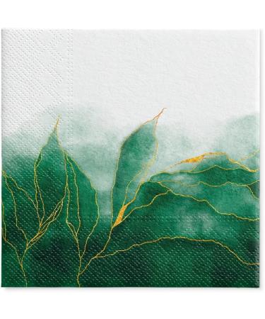 PAW 3-Layer Napkins (33x33 cm) - 20 Colorful Decorative Paper Napkins for Weddings Communions & Celebrations | Luxury Green Dream Collection - Buy Online on GoSupps.com
