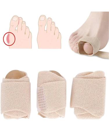 3 Pack Toe Correctors for Hammer Toe & Overlap Correction - Elastic Fabric Hallux Valgus Straighteners & Toe Bandages