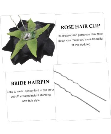 FOMIYES 2 Sets Rose Hair Clip Rose Hairpin for Women Wedding Flower Hair Accessories Floral Hair Clip Wedding Hair Comb Flower for Hair Bridal Bride Flower Girl Iron Artificial Flower - Buy Online on GoSupps.com