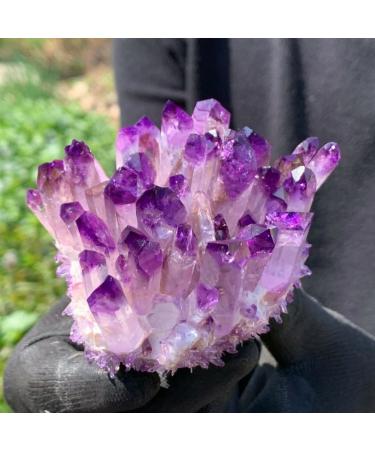 Natural Crystal Rough Purpl Phantom Quartz Crystal Cluster Specimen 400g Beautiful Natural Crystal Stone QINTINYIN