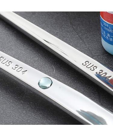 fublousRR5 Cutlery Set 8Pcs Stainless Steel Tableware Kit Chopsticks Spoon Fork Straws Cutlery Set Portable Silver - Buy Online on GoSupps.com