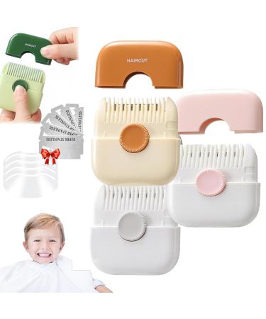 Trimpocket Hair Trimmer/Comb Kids Split Ends Hair Trimmer Hair Trimming and 2 in 1 Bangs Trimmer Dual-Side Design with Cover Blades Replaceable (3PCS-A)