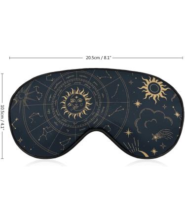 Sun Moon Magic Sleep Mask - Soft Adjustable Eye Mask for Travel | Stars & Clouds Design - Perfect for Men Women & Kids - Buy Online on GoSupps.com