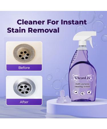 Cleanlix Cleaner Cleanlix Cleaning Spray Cleanlix Spray Cleaner For Instant Stain Removal Multi Purpose Cleaning Spray Effortless &Deep Cleaning All Surface (6) - Buy Online on GoSupps.com