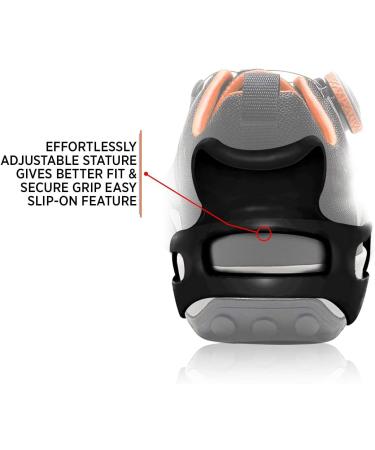 Quadtrek All Terrain Traction Cleats - Anti Skid Ice Claw Grip Crampons for Snow Hiking, Trekking, and Mud - Black Medium (7-9.5 Men/8-11 Women) - Buy Online on GoSupps.com