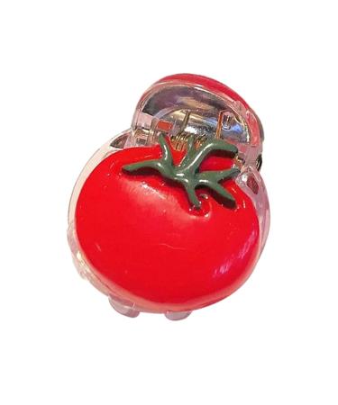 RRXIMHTT Women Hair Clip Hair Decoration Peach Tomato Orange Shape Kids Hair Clip Cute Red