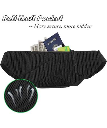 Tactical Fanny Pack Gun Holster | Concealed Carry Waist Bag with USA Flag Patch - Black - Buy Online on GoSupps.com