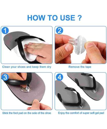 Kgduyc Silicone Toe Protection Flip Flops - 2 Pairs Gel Sandals for Men & Women | Clear Comfort & Support - Buy Online on GoSupps.com