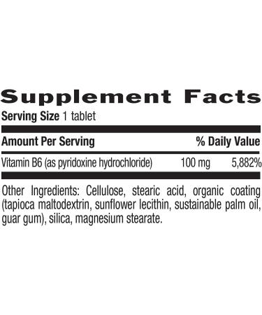 Country Life Vitamin B6 100mg - 100 Tablets | Supports Energy & Mood - Buy Online on GoSupps.com