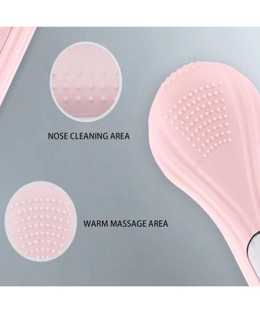 Electric Face Scrubber Silicone Cleansing Brush Waterproof and Rechargeable Silicone Face Scrubber Facial Brushes for Cleaning and Exfoliating Pink - Buy Online on GoSupps.com