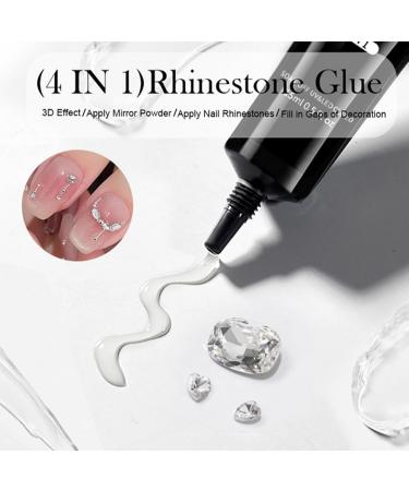 UV Nail Glue Rhinestones Glue 15 ml Long Lasting Bond Non Toxic Light Gel Construction Artificial Nails Resin For Girls Teens Women Fingernail Tips - Buy Online on GoSupps.com
