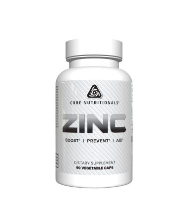 Core Nutritionals Zinc Supports Immune System Function Promotes Skin Health 50mg 90 Capsules