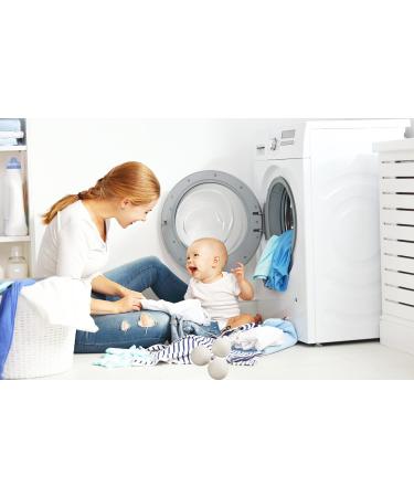 Organic XL Wool Dryer Balls - 4 Pack Natural Fabric Softener for Wrinkle-Free Clothing - Baby Safe & Energy Saving - Buy Online on GoSupps.com