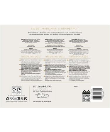 Baylis & Harding Sweet Mandarin & Grapefruit Bathing Gift Set - Vegan, Luxury Essentials - Buy Online on GoSupps.com