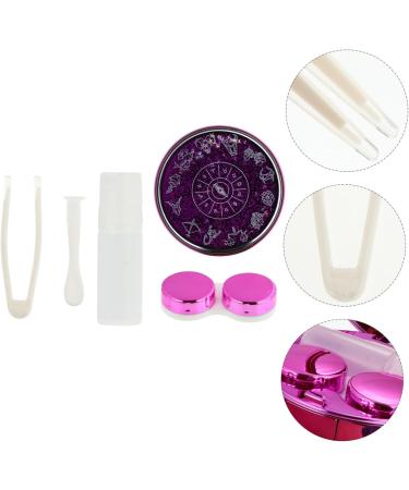 Buy Solustrative Contact Lens Container Set - Violet Care Case with Mirror - Ideal Travel Dispenser for Contact Lenses - Buy Online on GoSupps.com