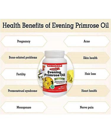 Nutridom Evening Primrose Oil Omega-6 & GLA 500mg 200Softgels (2 Bottles) 400 count (Pack of 1) - Buy Online on GoSupps.com
