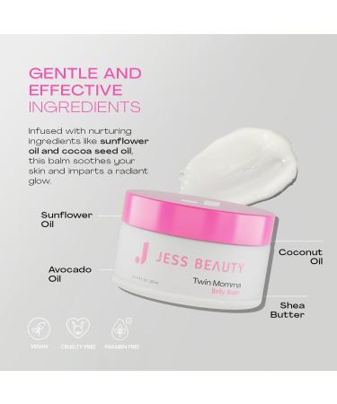 JESS BEAUTY Twin Momma Belly Balm Lotion | Coconut & Avocado Oil | Maternity Skincare Essentials 4.4 fl oz - International Shipping Available - Buy Online on GoSupps.com