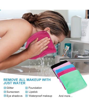 URAQT 5 Pack Face Cloths Make Up Remover Microfibre Face Wipes for Reusable Makeup Remover Cloth Washable Ultra Soft Facial Cleansing Wipe Cloths (Blue/Rose/Red Black/Pink/Green) 5pcs-multi-colored - Buy Online on GoSupps.com