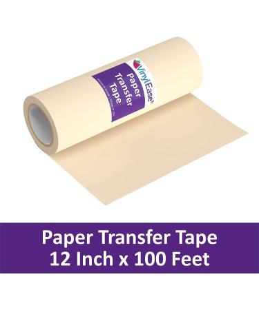 Vinyl Ease 12inch x 100 feet roll of Paper Transfer Tape with a Medium to High Tack Layflat Adhesive. Works with a Variety of Vinyl. Great for Decals  Signs  Wall Words and More. American Made V0821 - Buy Online on GoSupps.com