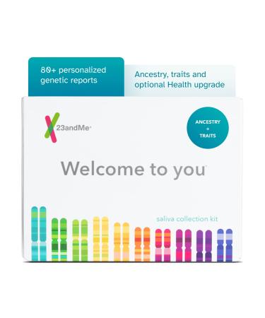 23andMe Ancestry + Traits Service - DNA Test Kit with Personalized Genetic Reports Including Ancestry Composition with 2000+ Geographic Regions, Family Tree, DNA Relative Finder and Trait Reports