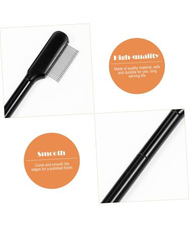 FRCOLOR 1 Set Eyelash Comb Handle Lash Comb Eyelash Wands Brush Brow Makeup Brush Makeup Gadgets Eyelash Separator Eyebrow Comb Brush Lash Tool Eyebrow Brush Woman Steel Needle Double Head 15x1.8cm Black - Buy Online on GoSupps.com