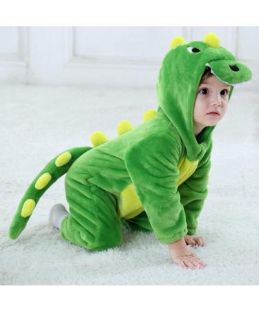 LOLANTA Unisex Baby Dinosaur Dragon Costume | Toddler Hooded Romper 4-5 Years Green - Buy Online on GoSupps.com