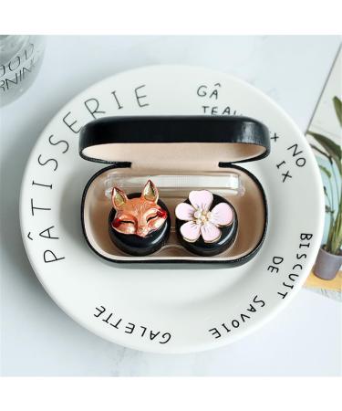 Cute Animal Contact Lens Case - Black Bunny Design | High Quality Etui for Contacts | Cartoon Lenses Storage Container - Buy Online on GoSupps.com