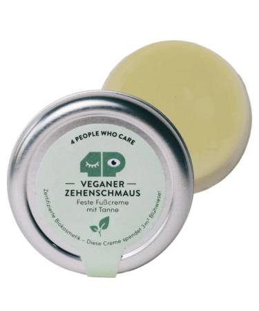 4 people who care 4peoplewhocare Firm Foot Cream - Eco-Friendly Natural Cosmetic Vegan Handkerchief with Shea Butter Fresh Fir Fragrance (30g)