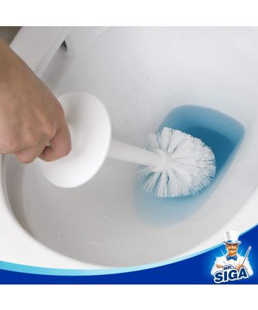 MR.SIGA Toilet Bowl Brush and Holder - Bathroom White 1 Pack - Buy Online on GoSupps.com