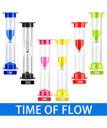 6-Piece Colored Sand Hourglass Timers - 30s to 10min | Kids School & Home Decor - Buy Online on GoSupps.com