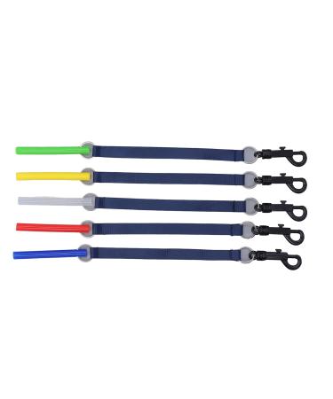 5 Pack Silicone Baby Teether Toys - Soft Sensory Exploration Rings with Lanyards in Red Blue Green & Yellow - Buy Online on GoSupps.com