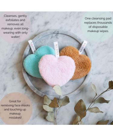 I Heart You Reusable Microfiber Makeup Remover Set - Eco-Friendly Washable & Perfect for All Skin Types | Shop Internationally - Buy Online on GoSupps.com