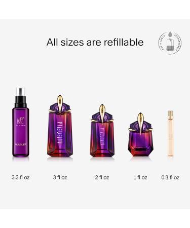 MUGLER Alien Hypersense - Eau de Parfum - Women's Fragrance - Floral & Woody - With Green Mandarin Pear Accord Jasmine & Cashmere - Long Lasting Perfume 3.3 Fl Oz - Refill - Buy Online on GoSupps.com