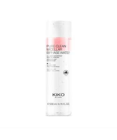 KIKO Milano Pure Clean Micellar Biphase Water 200Ml | Bi-Phase Micellar Water For Cleansing Your Face Eye Contours And Lips