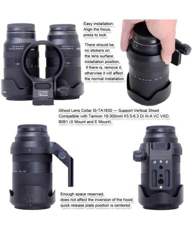 iShoot Metal Lens Collar Tripod Mount Ring for Tamron 18-300mm Lens - Arca-Swiss Fit - Buy Online on GoSupps.com