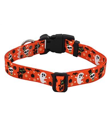 Mihqy Halloween Dog Collar - Adjustable Soft & Comfortable for Small & Medium Dogs and Cats | XS Size (Neck 20-30 cm Width 1.5 cm) - Buy Online on GoSupps.com